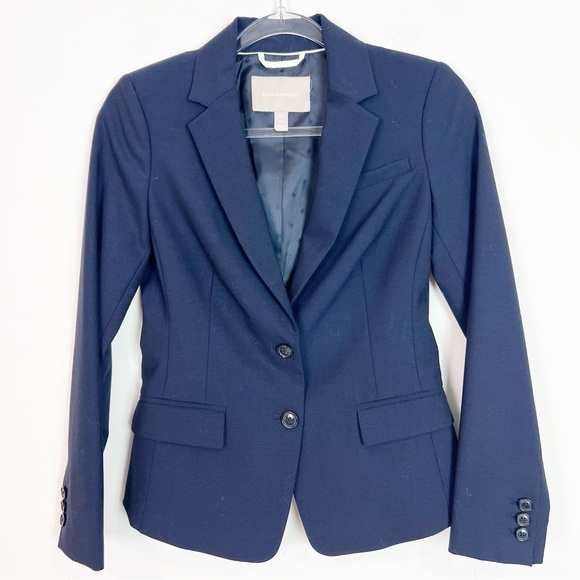 Banana Republic Jackets & Blazers - BANANA REPUBLIC NAVY BLUE 2 BUTTON FRONT BLAZER JACKET WOMENS SZ 0P